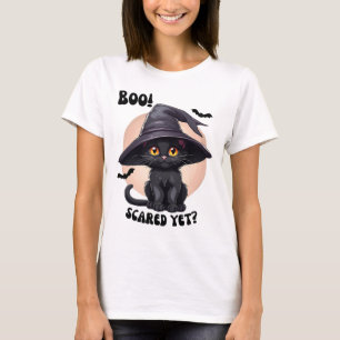 Camiseta Gato Preto Fogueira, Fofo, Vintage, Gatinho Preto