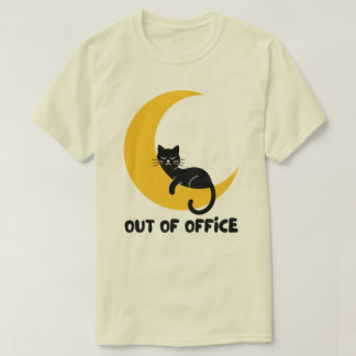 Camiseta Gato Preto Fora do Escritório Design