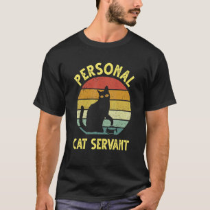 Camiseta Gato Preto Gato Pessoal Gato Servo Gato mãe Gato p