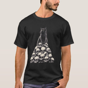 Camiseta Gato Preto Gótico Sombrio
