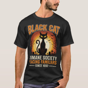 Camiseta Gato Preto Halloween Familiar Antigo Cemitério Des