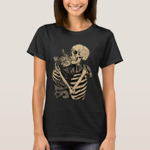 Camiseta Gato preto Halloween gato Abóbora Boho Floral Outo