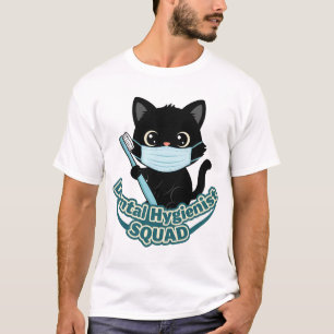 Camiseta Gato Preto Higienista Dental