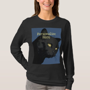 Camiseta Gato preto ilustração vintage sarcástica