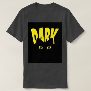Camiseta Gato Preto Legal na Tipografia Amarela Escura