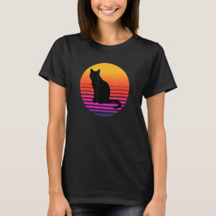 Camiseta Gato Preto Legal Perfil no Silhueta de Gatinho Ani