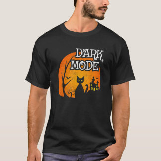 Camiseta Gato Preto Lua   Cena Assustadora   Dia das Bruxas