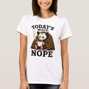Camiseta Gato Preto Mal-Humorado Café Design Divertido Para