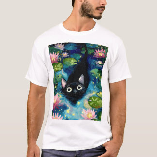 Camiseta Gato preto muito fofo 