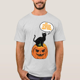 Camiseta gato preto na abóbora, Halloween