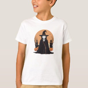 Camiseta Gato Preto Salem Místico com Pumpkins