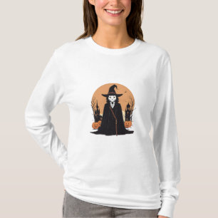 Camiseta Gato Preto Salem Místico com Pumpkins