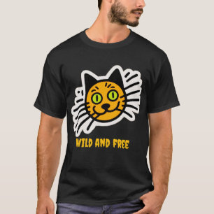 Camiseta Gato Preto Selvagem e Livre