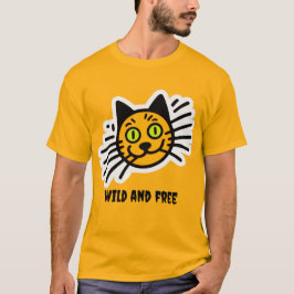 Camiseta Gato Preto Selvagem e Livre
