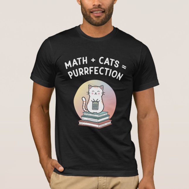 Camiseta Gato Professor de Matemática Divertido Pi Nerd Ciê (Frente)