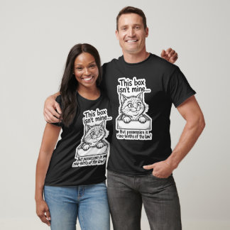 Camiseta Gato Proprietário de Caixa