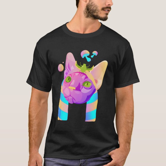 Camiseta Gato Psicodélico (Frente)