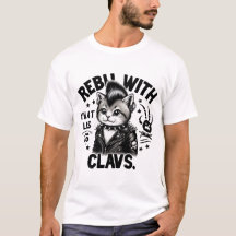 Gato Punk com Garras Rebeldes Estilo Rock de Arest