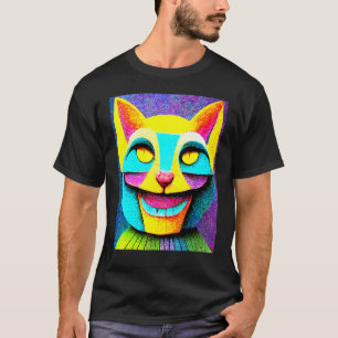 Camiseta Gato Punk Cyborg Homens Mulheres Meninos Meninas