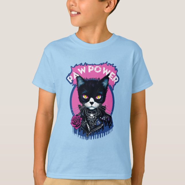 Camiseta Gato Punk de Energia da Pata (Frente)