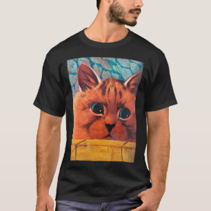 Camiseta Gato Purgando Sobre Parede, Louis Wain