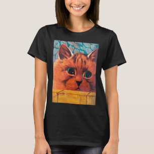 Camiseta Gato Purgando Sobre Parede, Louis Wain
