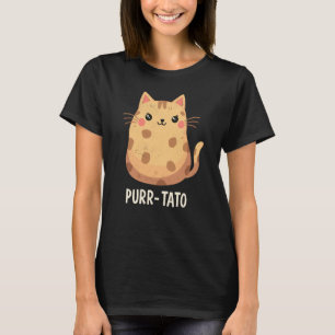 Camiseta Gato Purr-Tato Batata Vegetariano Piada Kawaii Pai