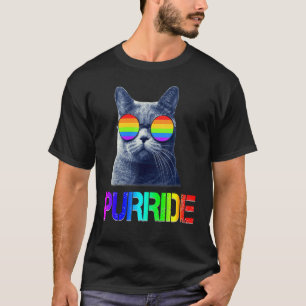 Camiseta Gato Purride Mês do Orgulho Direitos Gay Gato Arco