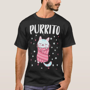 Camiseta Gato Purrito Funny Kawaii Em Um Kat De Gatinho Bur