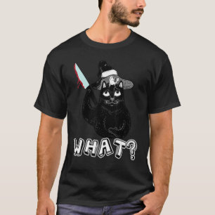 Camiseta Gato Qual Gato Preto Gato Assassinato Com Faca