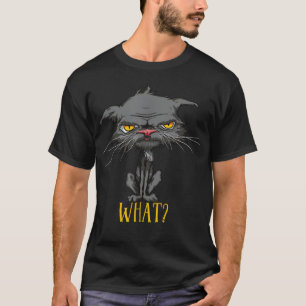 Camiseta Gato Que Engraçado Gato Olhos Amarelos Gatos Amant