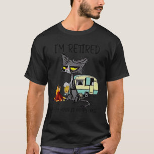 Camiseta Gato que estou aposentado a cada hora é um animal 