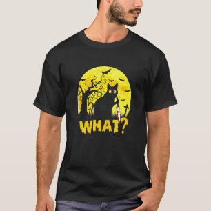 Camiseta Gato Que Gato Assassino Gato Preto Com Faca Lua H
