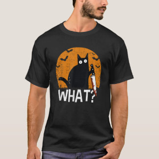 Camiseta Gato Que Gato Negro Engraçado, Gato Assassino Com