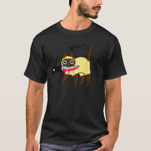 Camiseta Gato Que Gato Siamesa Assassinato Com Faca Hallowe