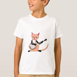 Camiseta Gato que joga o banjo