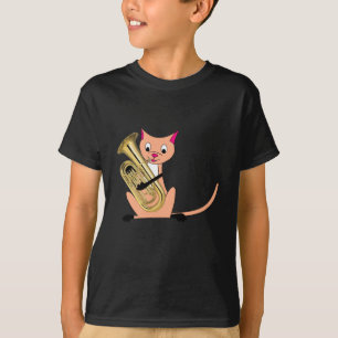 Camiseta Gato que joga o Euphonium