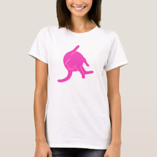 Camiseta Gato que lambe o t-shirt do bumbum (silhueta