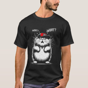 Camiseta Gato Que Não Fez Nada Engraçado Gato Gordo