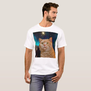 Camiseta Gato que olha o espaço