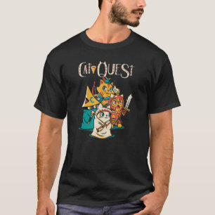 Camiseta Gato Quest RPG Gatos Heróis Video Game RPG Gamer G