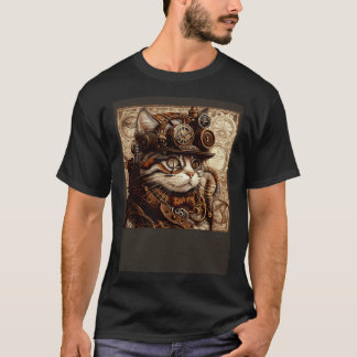 Camiseta Gato Quilting Steampunk