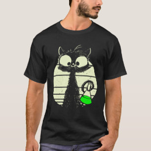 Camiseta Gato Químico Gato Fofo Com Tubo De Ensaio Gato De