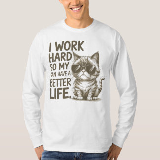 Camiseta Gato rabugento vestindo óculos de sol com a frase