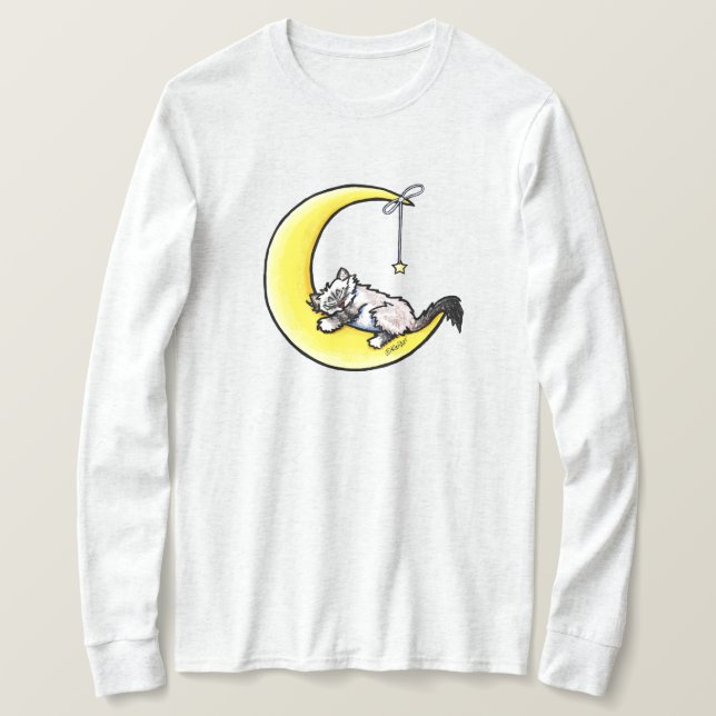 Camiseta Gato Ragdoll Amor Lunar (Frente do Design)
