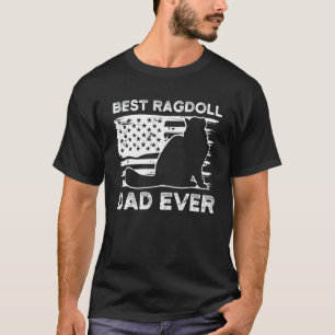 Camiseta Gato Ragdoll da Bandeira Americana Presente para P