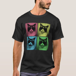 Camiseta Gato Ragdoll Engraçado Amante Foto Fofo Pop Art