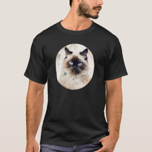 Camiseta Gato Ragdoll Estilo Desgastado, Amo Gatos