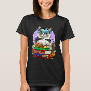 Camiseta Gato Ragdoll Fofinho Vampiro Abóbora de Halloween