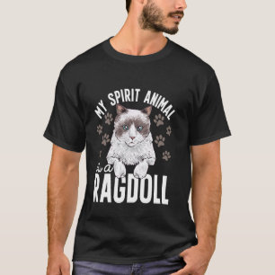 Camiseta Gato Ragdoll Meu Animal Espiritual É Um Dono De Ga